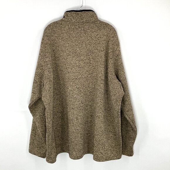 Swiss Tech Men's Sweater Size 3XL Beige 1/4 Zip Pullover Long Sleeve Zip Pocket - Picture 2 of 15